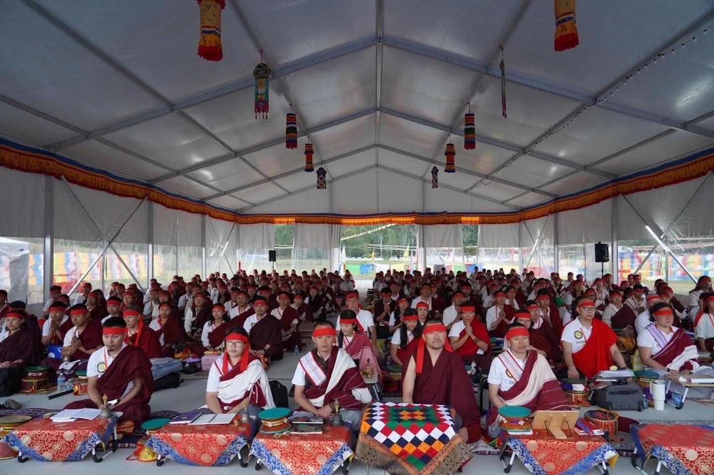 A teaching on Krodikali practice given to a large gathering of practitioners