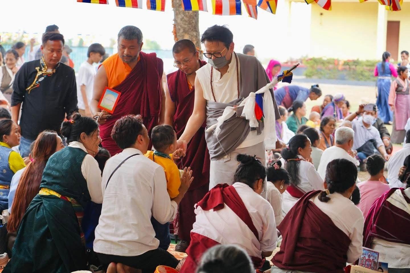An empowerment ceremony given by Dungsey Garab Dorje Rinpoche