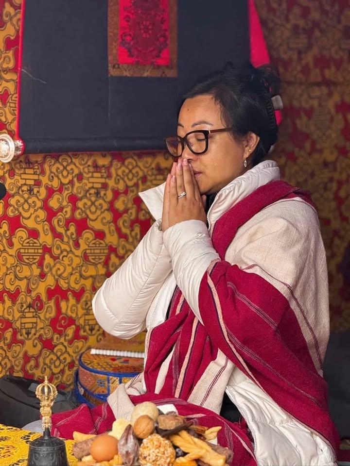 A practitioner in quiet prayer