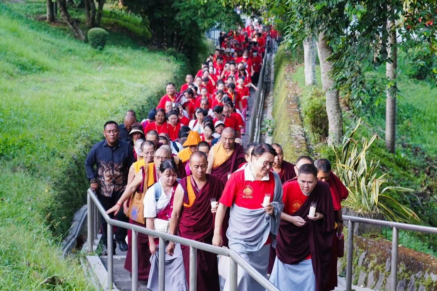 Tröma practitioners in procession